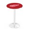 Holland Bar Stool Co 36" Chrome Detroit Red Wings Pub Table, 36" dia. Top L214C3636DetRed - alternate 1