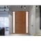 Vdomdoors Front Exterior Prehung Metal-Plastic Door, Manux 8111 Walnut, 2 Side Sidelite Transoms, Office Comm MANUX8111EXD-WLN-W14+36+14xH80-RH - alternate 3