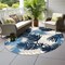 World Rug Gallery Vicenza Tropical Floral Indoor/Outdoor Area Rug 8 ft Round Navy 8011NAVY8RND - alternate 1