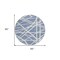 Homeroots 8' Denim Blue And Ivory Round Geometric Washable Indoor Outdoor Area Rug 600440 - alternate 7