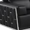 Homeroots 70" Black And Silver Italian Leather Loveseat 551602 - alternate 15