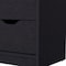 Homeroots 19" Black Wood Two Drawer Nightstand 543691 - alternate 9
