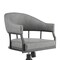 Armen Living Tibet Swivel Tilt Rolling Dining Chair with Matte Black Iron and Vintage Gray Faux Leather LCTISIGRYBLK - alternate 8