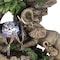 Homeroots 11" Gray Polyresin Elephant Tabletop Fountain with Light 468299 - alternate 3