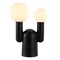 Jonathan Y Leif 19" 2-Light Modern Mid-Century Resin/Iron/Frosted Glass Nordic Cactus LED Table Lamp, Black JYL4063A - alternate 1