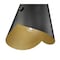 Z-Lite Salone 1 Light Pendant, Matte Black/Matte Black Outer, Gold Inner, 13 In W x 13.75 In H 1951P11-MB - alternate 6