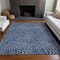 Homeroots 10' X 14' Navy Blue And Gray Abstract Washable Indoor Outdoor Area Rug 599825 - alternate 8