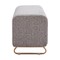 Homeroots 48in Gray and Gold Upholstered Bench 668854 - alternate 7