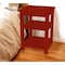Homeroots 28" Red Solid Wood Nightstand 548324 - alternate 1