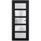 Vdomdoors Front Exterior Prehung FiberGlass Door Frosted Glass / Manux 8002 Matte Black / Office Commercial a MANUX8002EXD-BLK-W36 x H80-LH - alternate 4