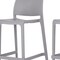 Homeroots Set of Four 26" Gray Heavy Duty Plastic Low Back Outdoor Counter Height Bar Chairs 565368 - alternate 6
