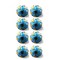 Homeroots 1.5" X 1.5" X 1.5" Blue Black And Yellow Knobs, 8PK 321656 - alternate 1