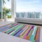 Homeroots 10' X 14' Lavender Orange And Lime Green Striped Washable Indoor Outdoor Area Rug 613295 - alternate 8