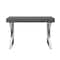 Homeroots 48" Dark Gray and Silver Metallic Writing Desk With Two Drawers 543743 - alternate 1