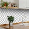Homeroots 12" X 12" Black and White Quatrefoil Peel and Stick Tiles 555898 - alternate 8