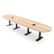 Skutchi Designs 14 Person Conference Table With Power Unit | 14' Boval Table | Harmony Series HAR-BOVL-48X168-T.BK-K525-EBLK - alternate 1