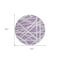 Homeroots 8' Lavender And Ivory Round Geometric Washable Indoor Outdoor Area Rug 600470 - alternate 8