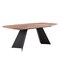 Homeroots 79" Brown and Black Wood And Steel Double Pedestal Base Dining Table 544710 - alternate 9