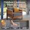 Alaterre Furniture Alaterre Barton 3 Piece Patio Furniture Set with Gray Cushions Natural Finish Design 80-BARTON-CH2TB-G - alternate 10