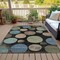Homeroots 5' X 8' Black Fern Green And Teal Blue Geometric Washable Indoor Outdoor Area Rug 630556 - alternate 5
