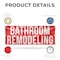 Signmission Bathroom Remodeling, 48 Inch x 120 Inch, Vinyl Banner B-120-30483 - alternate 5