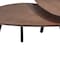 Homeroots Set of Two Brown And Black Wood And Metal Oval Nested Tables, 2PK 372964 - alternate 9