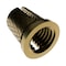 Zoro Select Press Insert, M6-1.00 Int Thrd Sz, 12.7 mm L, 8.280 mm Dia., Brass, Plain, 25 PK 260-M6-BR-PK25 - alternate 4