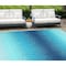 Homeroots 8' X 10' Teal Blue Indoor Outdoor Area Rug 555626 - alternate 1