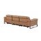 Homeroots 103" Chestnut Top Grain Leather Reclining Metal USB Sofa 720337 - alternate 9