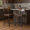 Homeroots Set of Two 25" Brown and Black Solid Wood and Metal Counter Height Bar Chairs, 2PK 555114 - alternate 6