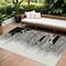 Homeroots 8' X 10' Black Gray And Ivory Abstract Washable Indoor Outdoor Area Rug 601179 - alternate 1