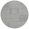 Homeroots 8' Charcoal And Ivory Round Geometric Washable Indoor Outdoor Area Rug 600734 - alternate 8