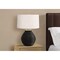 Homeroots 25" Black and Gold Concrete Round Table Lamp With Ivory Drum Shade 545853 - alternate 7