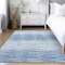 Homeroots 5' X 8' Navy Blue And Sky Blue Abstract Washable Indoor Outdoor Area Rug 587399 - alternate 8