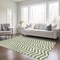Homeroots 5' X 8' Green And Ivory Chevron Washable Indoor Outdoor Area Rug 595308 - alternate 8
