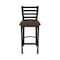 Holland Bar Stool Co 30" Stationary Bar Stool, Black Wrinkle, Rein Coffee Seat 40030BW025 - alternate 9