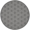Homeroots 8' Dark Gray And Light Gray Round Geometric Indoor Outdoor Area Rug 550690 - alternate 9