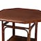 Bali & Pari Jayanti Marbled Tortoise Natural Rattan Dining Table, Handwoven Wicker Bistro Table with Open Shelf 270-14781-ZORO - alternate 7