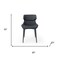 Homeroots Black Faux Leather and Steel Wing Back Dining Side Chair 719102 - alternate 8