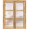 Sartodoors Sliding Closet Frosted Glass Bypass Doors, Lucia 2552 Oak, Sturdy Rails Moldings Trims Hardware Se LUCIA2552DBD-DUB-4884 - alternate 1