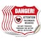 Signmission Pacemaker Wearers Shield Sign Danger! At, 6 inch X 6 inch, Vinyl Decal, 5PK SHI-D-5PACK-6-428 - alternate 1