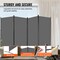 Vevor Room Divider 4 Panels Fabric Room Privacy Screen for Office Bedroom Grey PFFSTGSH08 - alternate 8