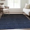 Homeroots 10' X 14' Navy Blue And Charcoal Abstract Washable Indoor Outdoor Area Rug 588959 - alternate 9