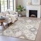 Homeroots 3' X 5' Ivory Gold And Gray Southwestern Washable Indoor Outdoor Area Rug 632269 - alternate 7