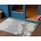 Homeroots 3' X 5' Gray And Silver Abstract Washable Indoor Outdoor Area Rug 613626 - alternate 1