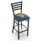 Holland Bar Stool Co 25" Blk Wrinkle West Virginia Stationary Counter Stool, Ladder Back L00425WestVA - alternate 1