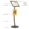 M&T Displays Earth Color 11 x 17 Inch Pedestal Sign Holder with Clear Brochure Holder Menu Board Floor Standing UCUMB31517X9002 - alternate 4