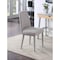Homeroots 23" Gray Solid Wood And Fabric Upholstered Parsons Chair 530238 - alternate 7