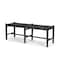 Homeroots 52in Black Genuine Leather and Solid Wood Upholstered Bench 606747 - alternate 1