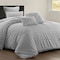 Homeroots Gray Twin Polyester 220 Thread Count Washable Duvet Cover Set 529045 - alternate 8